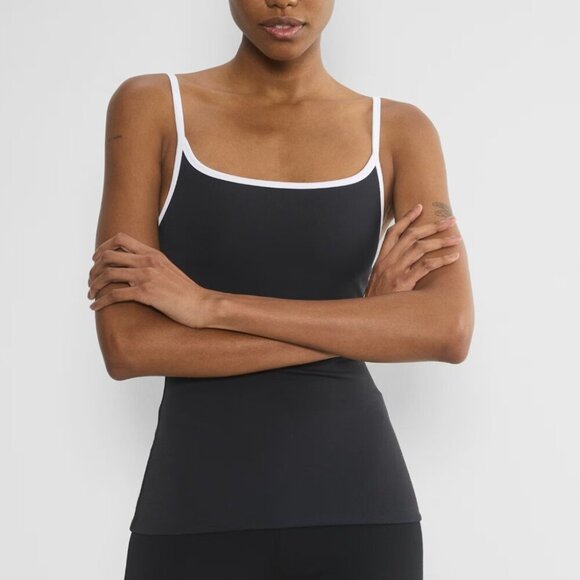 Aritzia Original Contour Swoop Cami Tank Black White Size Large - Picture 1 of 7
